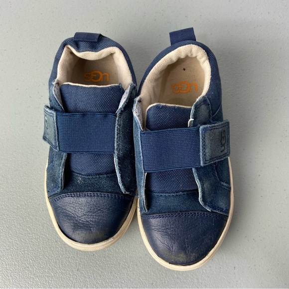 UGG Toddler Rennon Low Blue Unisex Kids Sneakers Hook Loop Closure Size 10 - Picture 3 of 14